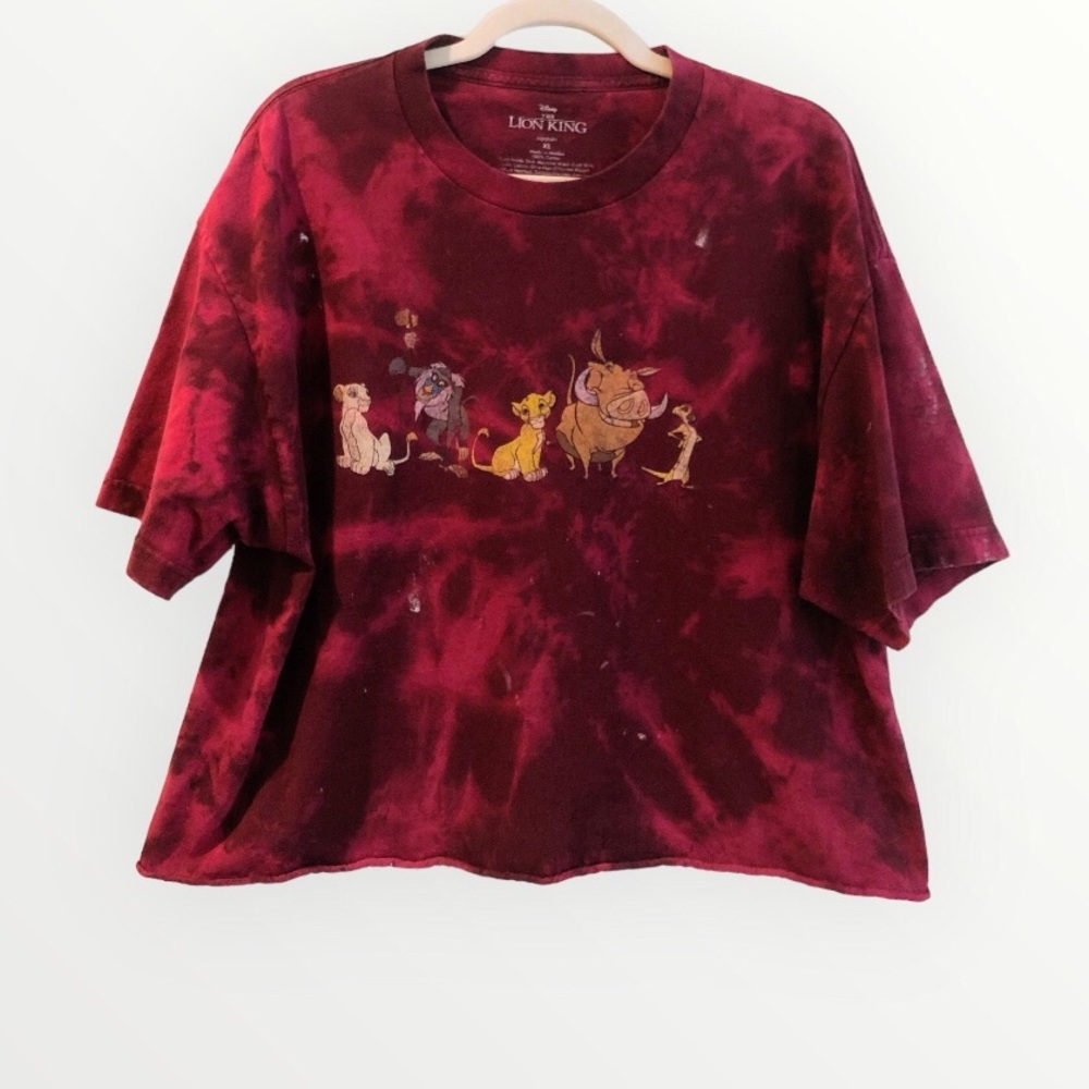 Disney the Lion King bleach dyed t shirt